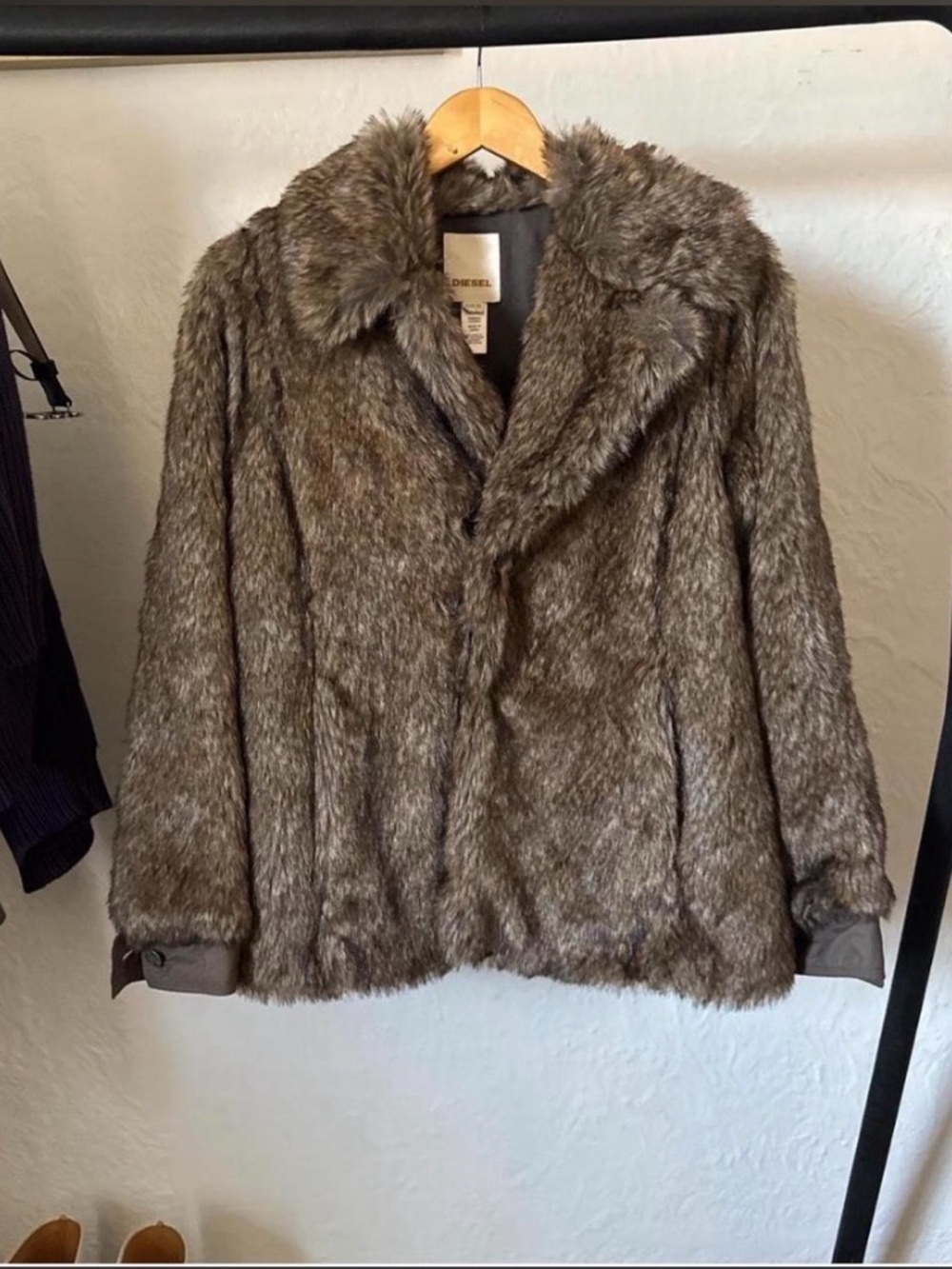 Vintage Diesel Faux fur coat